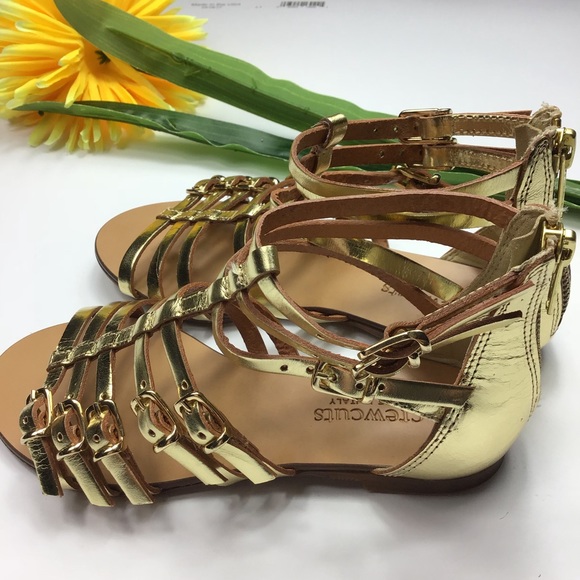 🆕 Crewcuts Gold Gladiator Sandals - Picture 2 of 8